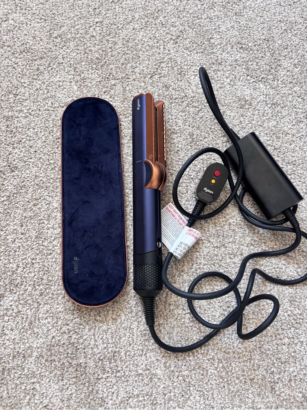 Dyson Airstrait Hair Straightener in Blue and Copper